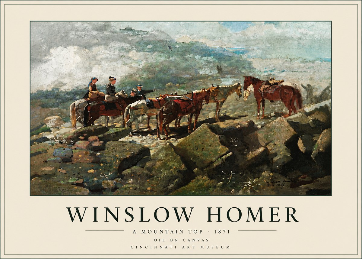 Winslow Homer A Mountain Top No3 - Plakat