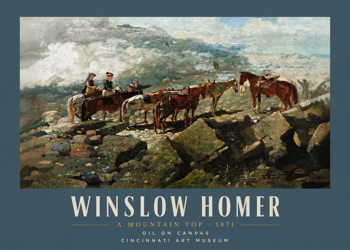Winslow Homer A Mountain Top No4 - Plakat