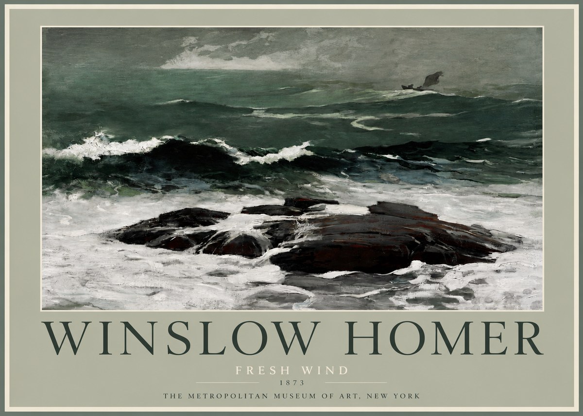 Winslow Homer Fresh Wind No2 - Plakat