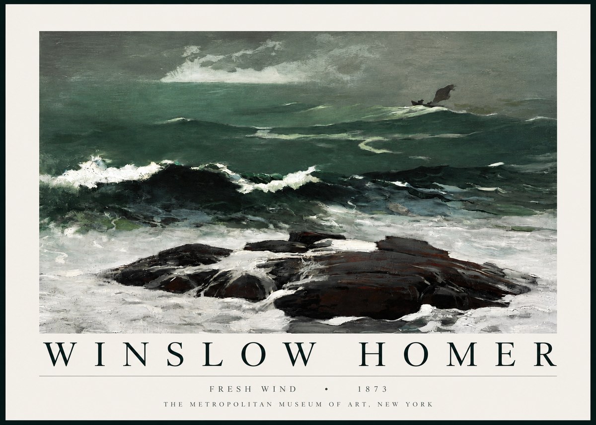 Winslow Homer Fresh Wind No3 - Plakat