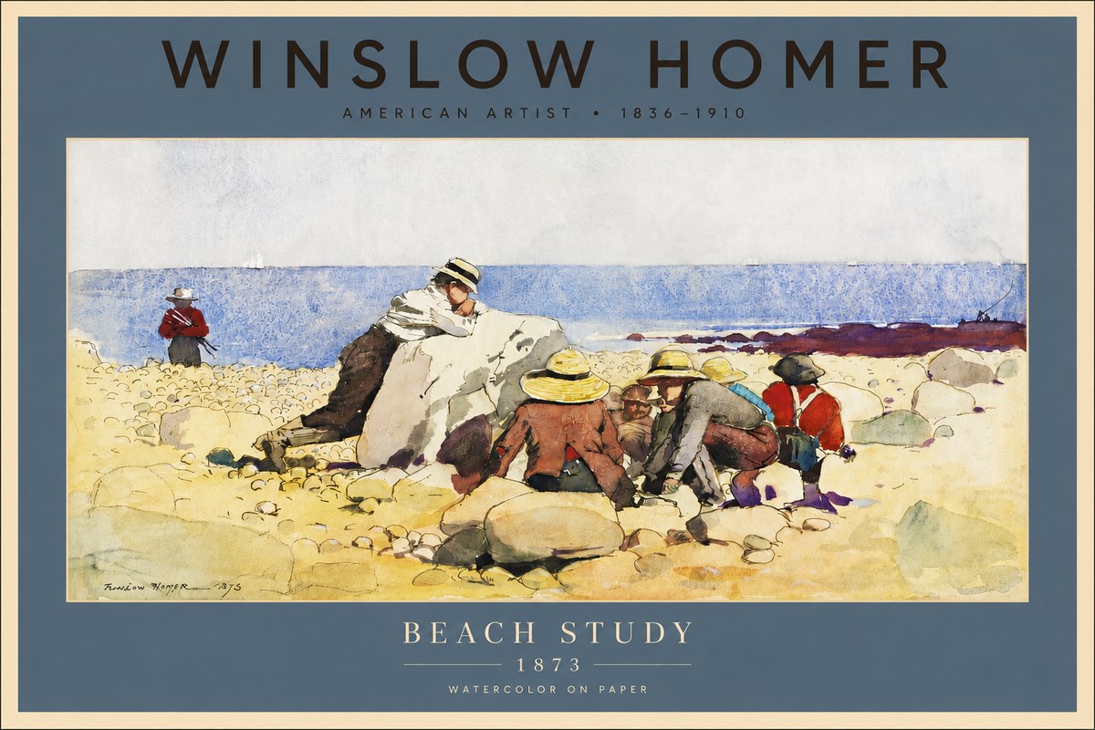 Winslow Homer Beach Study No2 - Plakat