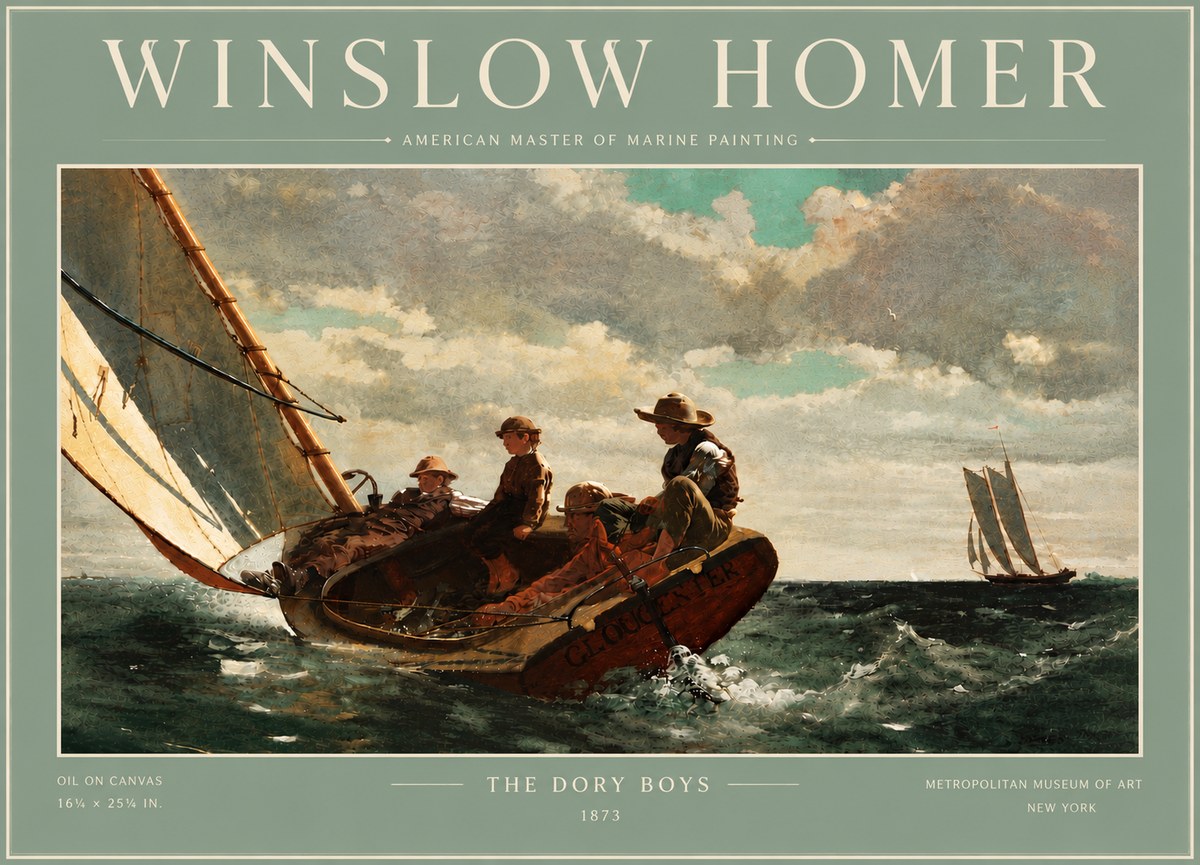Winslow Homer The Dory Boys No6 - Plakat