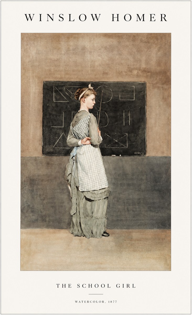 Winslow Homer The School Girl No1 - Plakat