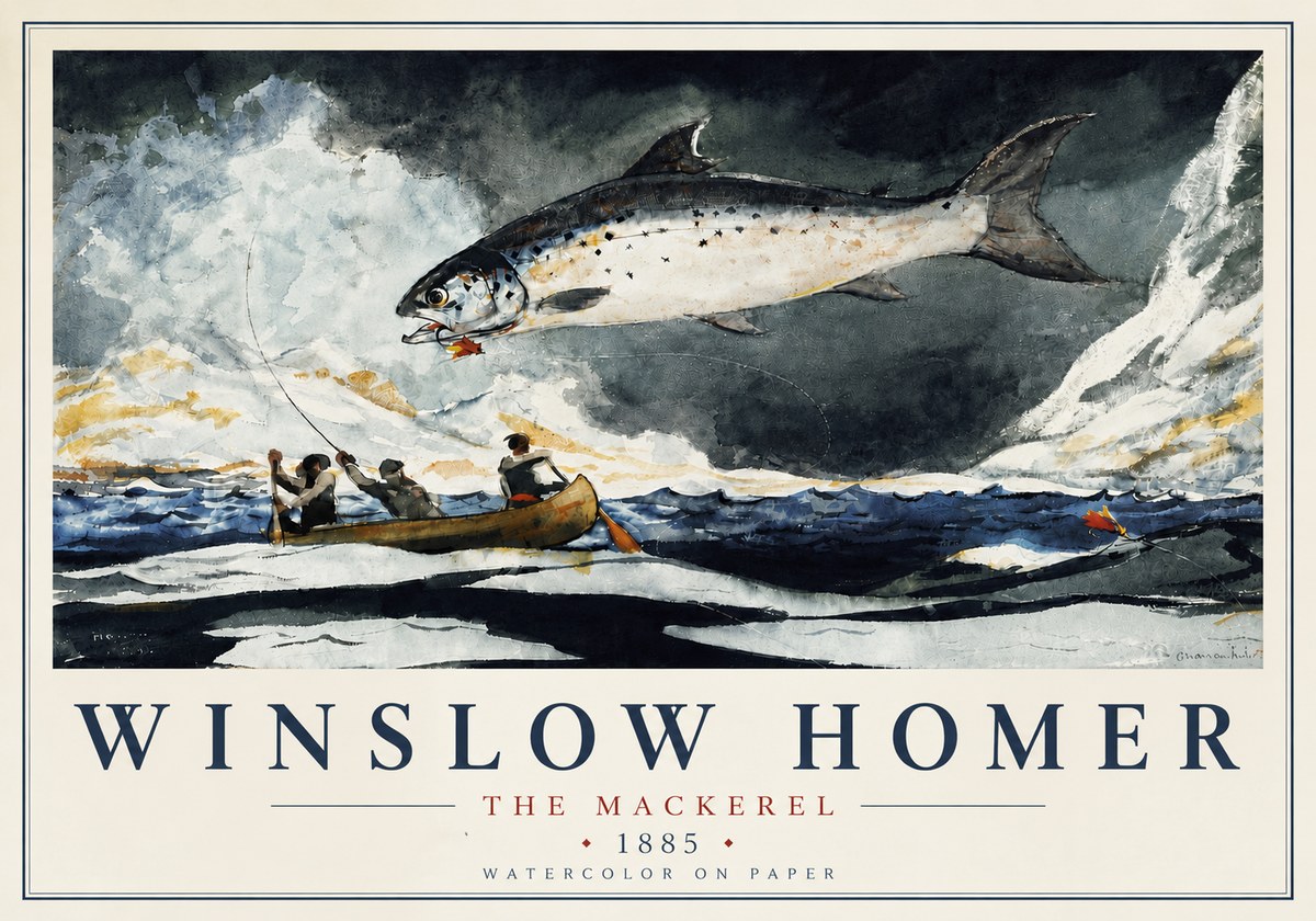 Winslow Homer The Mackerel No6 - Plakat