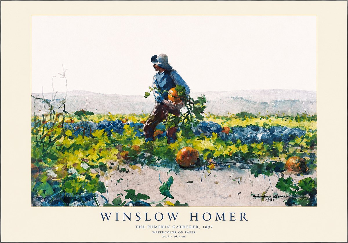 Winslow Homer The Pumpkin Gatherer, 1897 No1 - Plakat