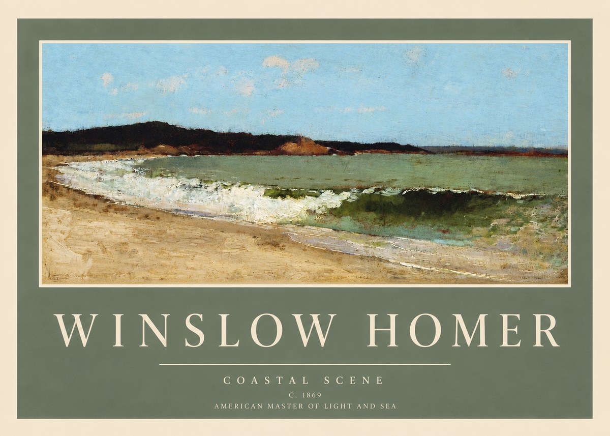 Winslow Homer Coastal Scene No3 - Plakat
