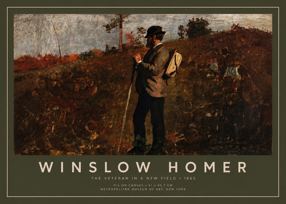 Winslow Homer The Veteran in a New Field No2 - Plakat
