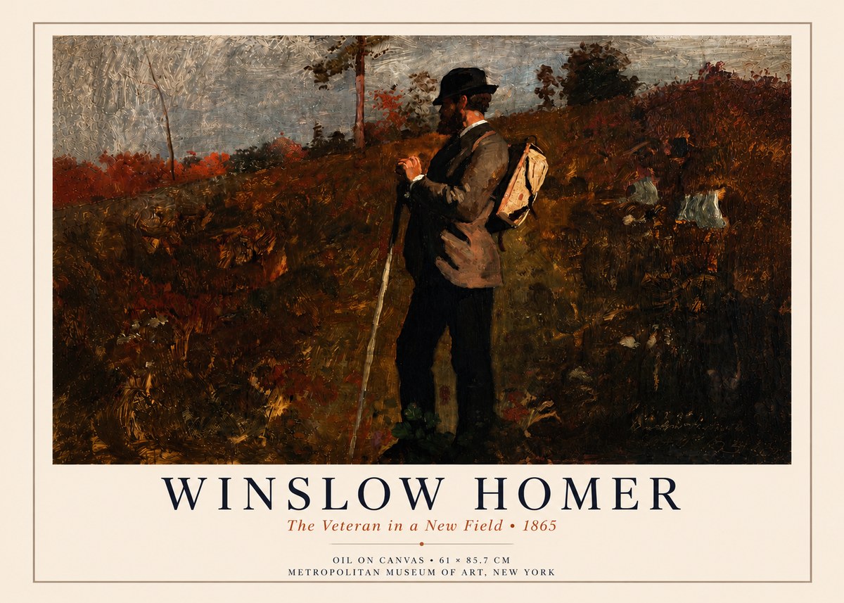 Winslow Homer The Veteran in a New Field No4 - Plakat