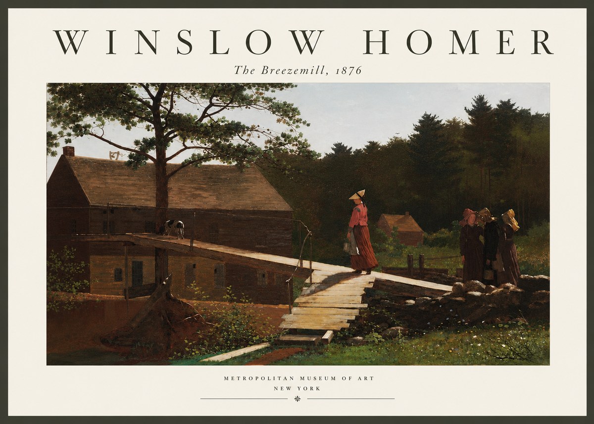 Winslow Homer The Breezemill No3 - Plakat
