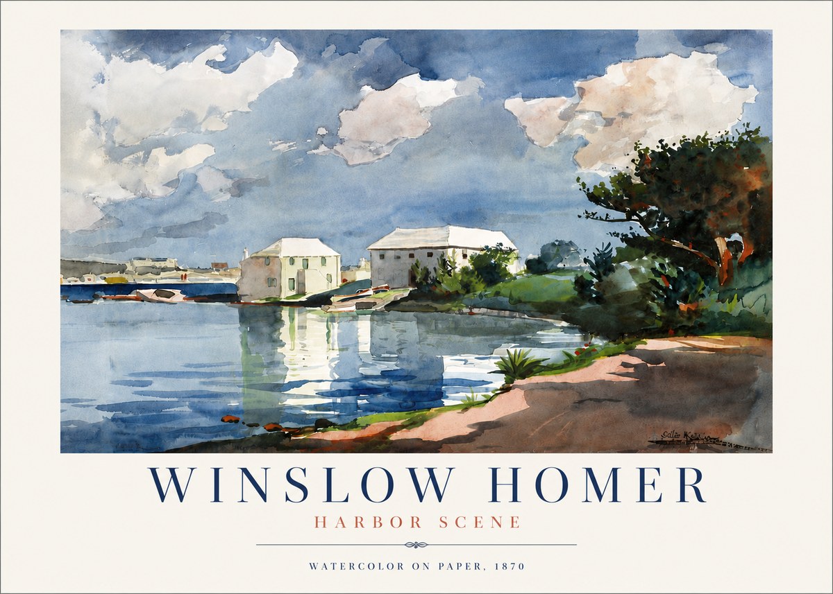 Winslow Homer Harbor Scene No4 - Plakat
