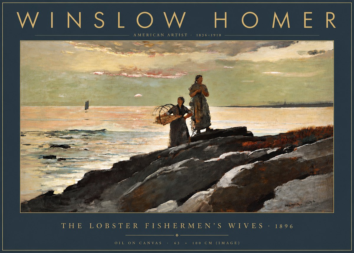 Winslow Homer The Lobster Fishermen's Wives No3 - Plakat