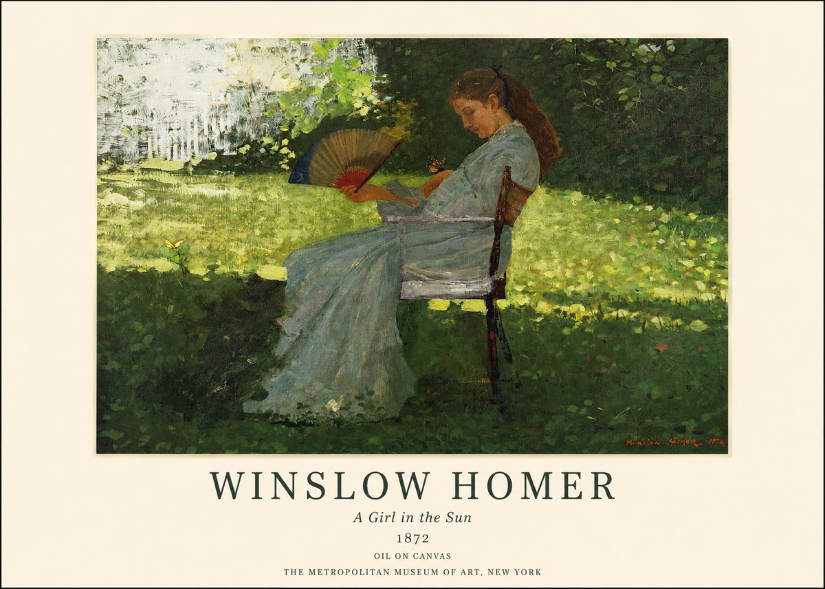 Winslow Homer A Girl in the Sun No1 - Plakat