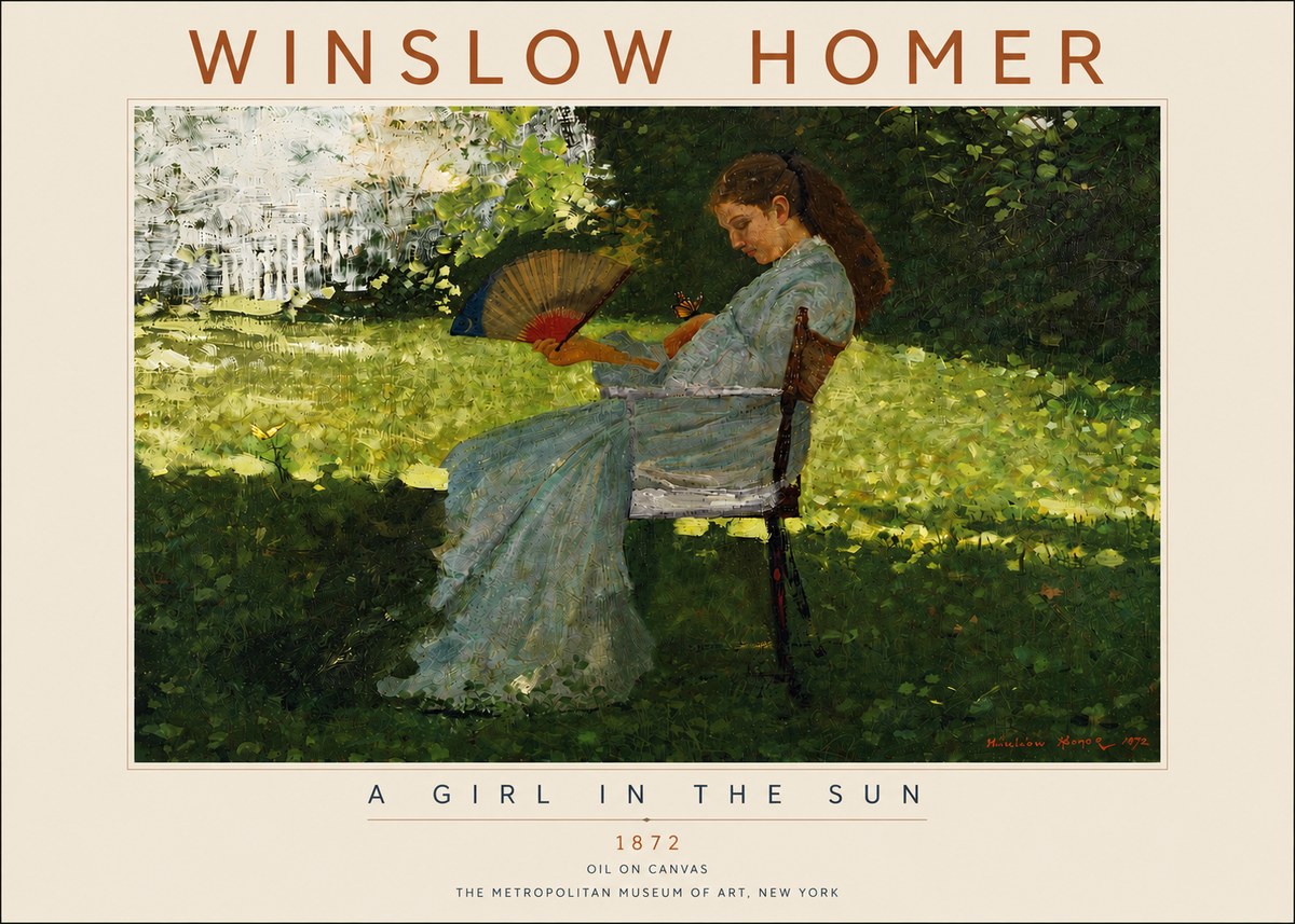Winslow Homer A Girl in the Sun No4 - Plakat