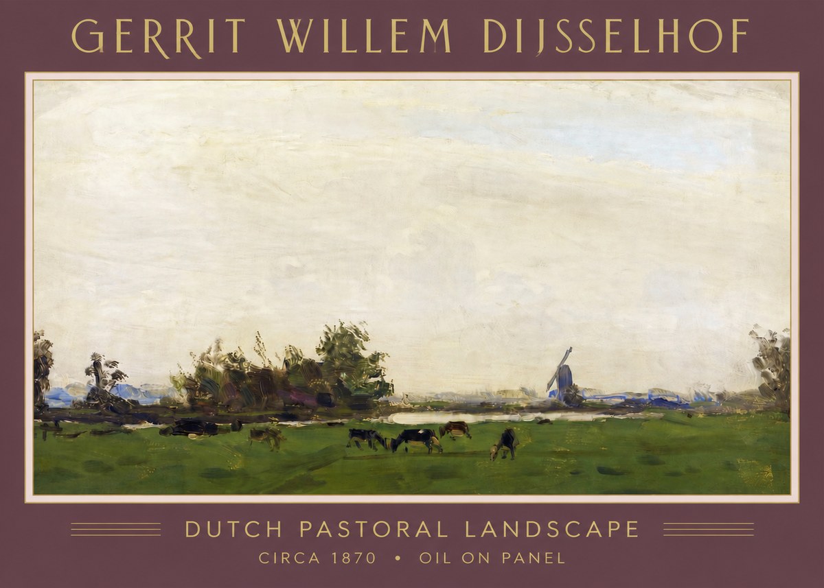 Gerrit Willem Dijsselhof Dutch Pastoral Landscape No4 - Plakat