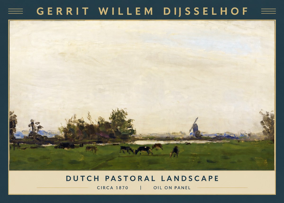 Gerrit Willem Dijsselhof Dutch Pastoral Landscape No6 - Plakat