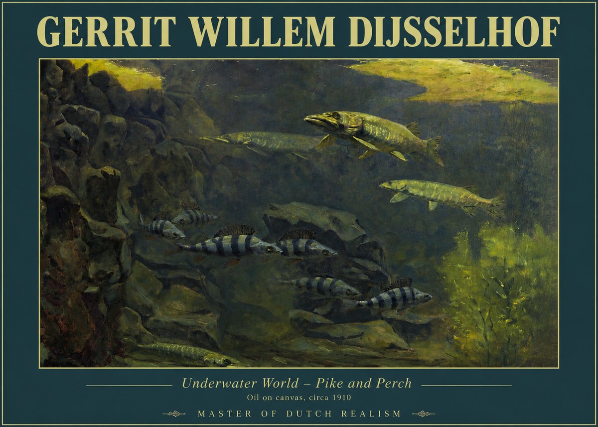 Gerrit Willem Dijsselhof Underwater Life No4 - Plakat