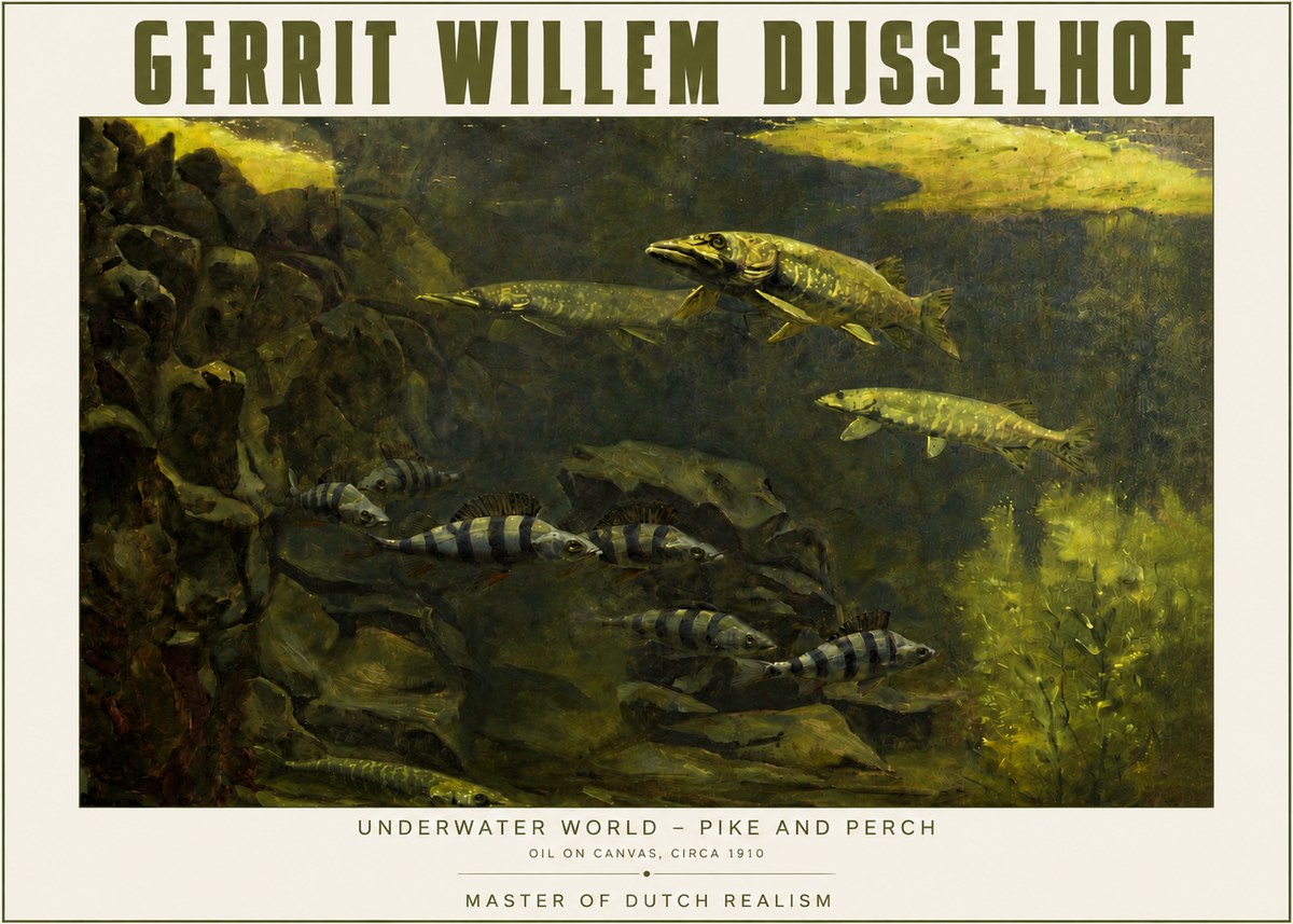 Gerrit Willem Dijsselhof Underwater Life No5 - Plakat