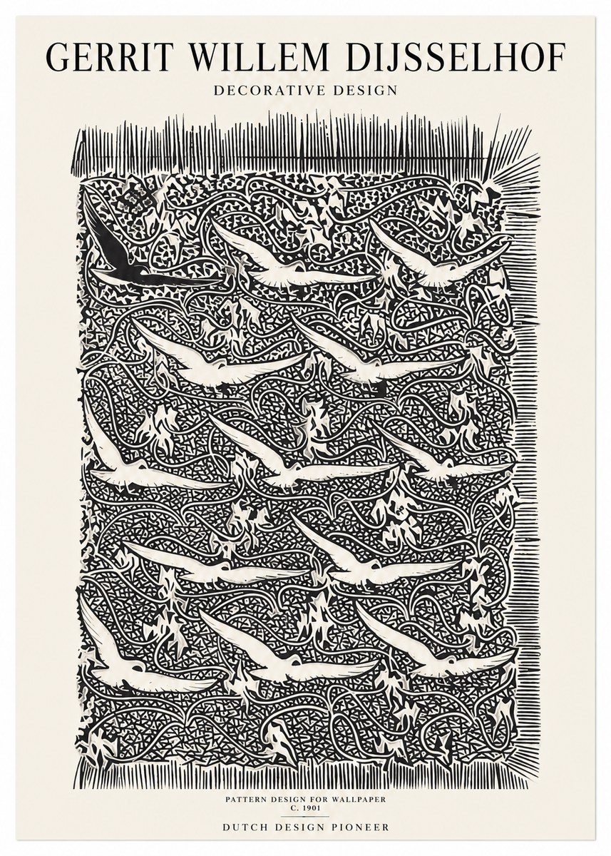 Gerrit Willem Dijsselhof Decorative Design No1 - Plakat