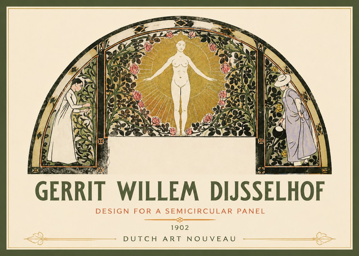 Gerrit Willem Dijsselhof Nature's Awakening No3 - Plakat