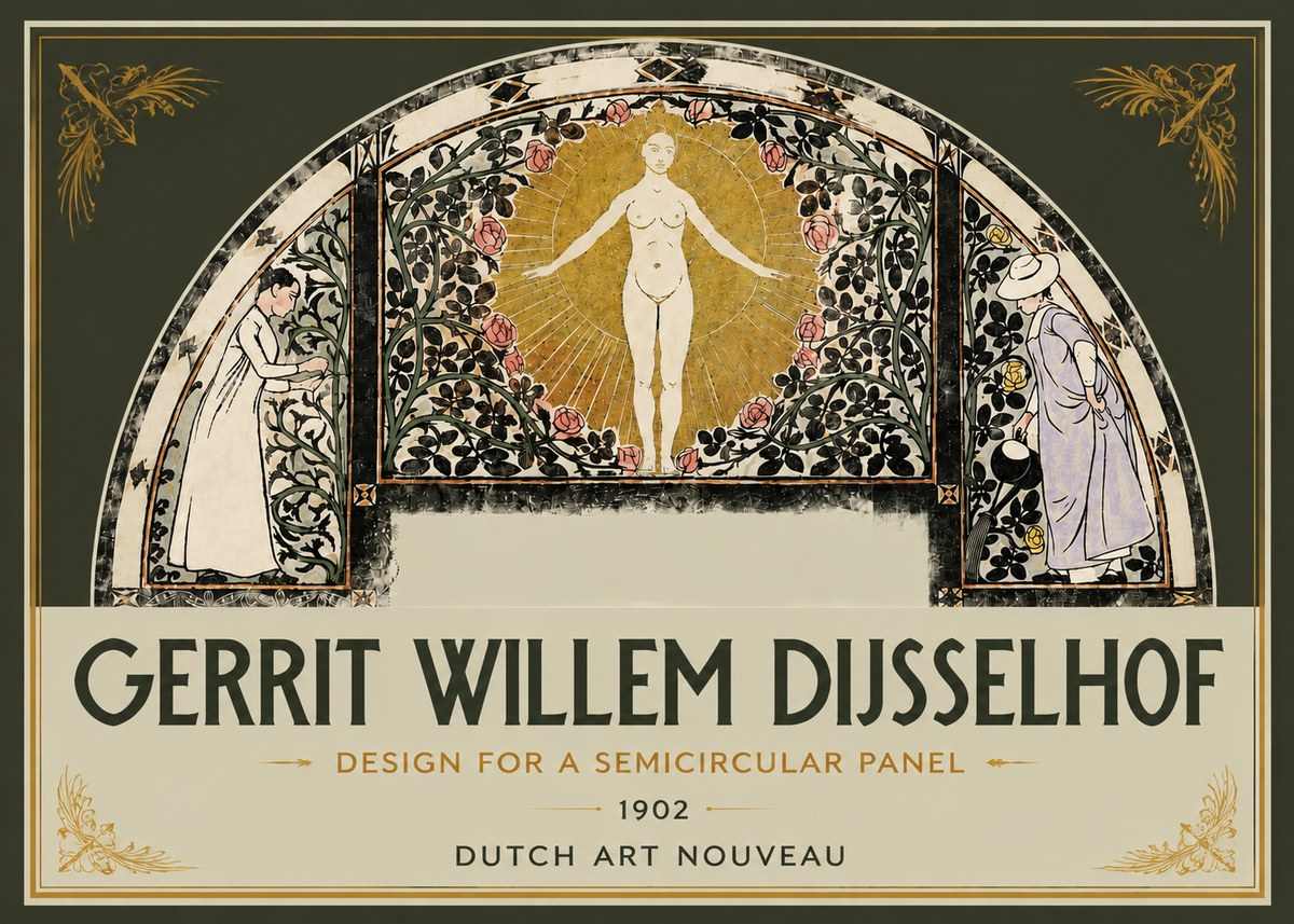 Gerrit Willem Dijsselhof Nature's Awakening No5 - Plakat