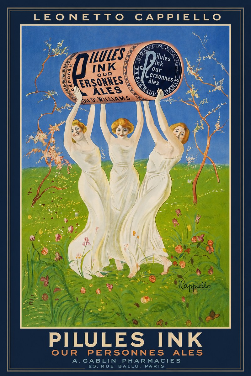 Leonetto Cappiello Pilules Ink Our Personnes Ales No2 - Plakat