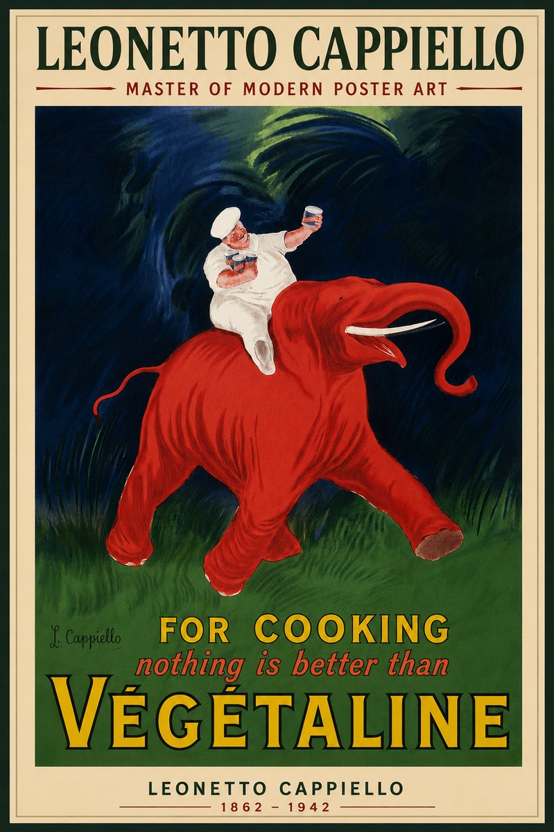 Leonetto Cappiello Végétaline No4 - Plakat