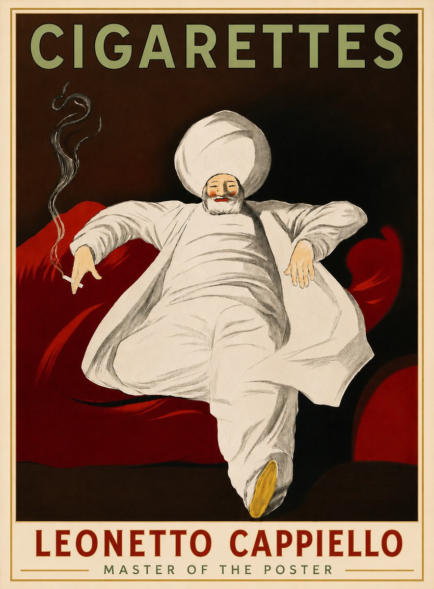 Leonetto Cappiello Cigarettes No6 - Plakat