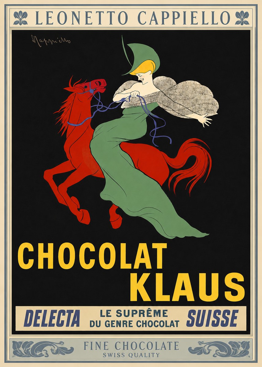 Leonetto Cappiello Chocolat Klaus No3 - Plakat