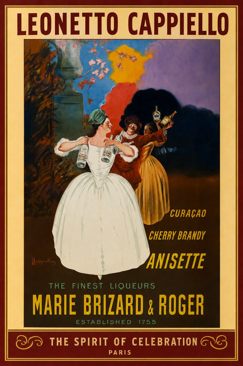 Leonetto Cappiello Marie Brizard & Roger - the Finest Liqueurs No2 - Plakat