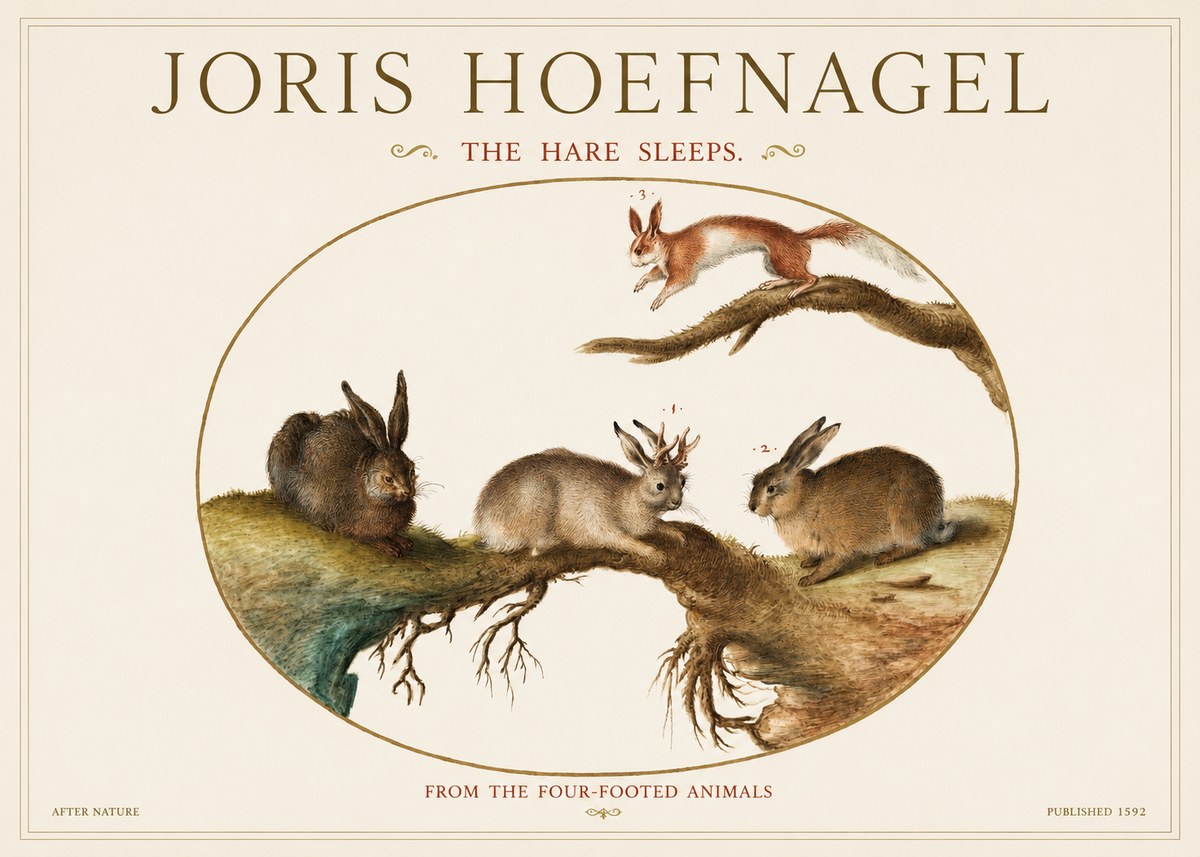 Joris Hoefnagel Lepvs Dormit No3 - Plakat