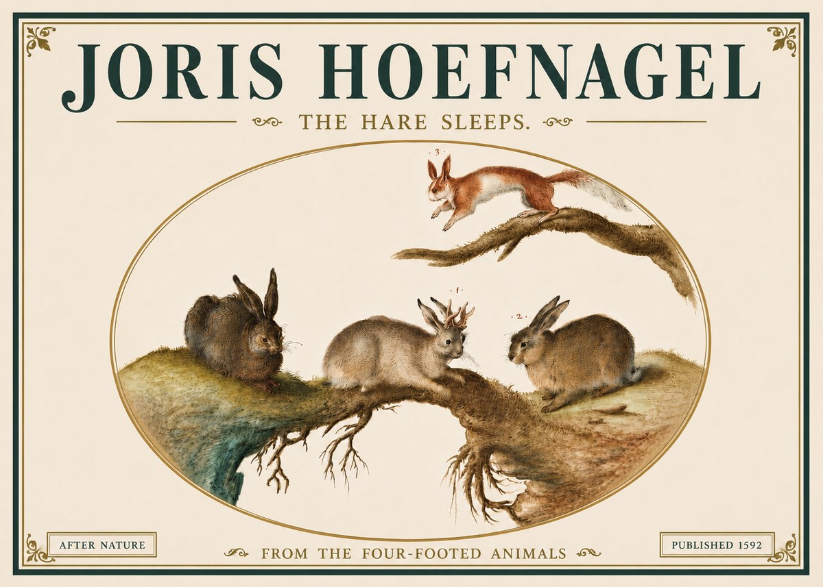 Joris Hoefnagel Lepvs Dormit No6 - Plakat