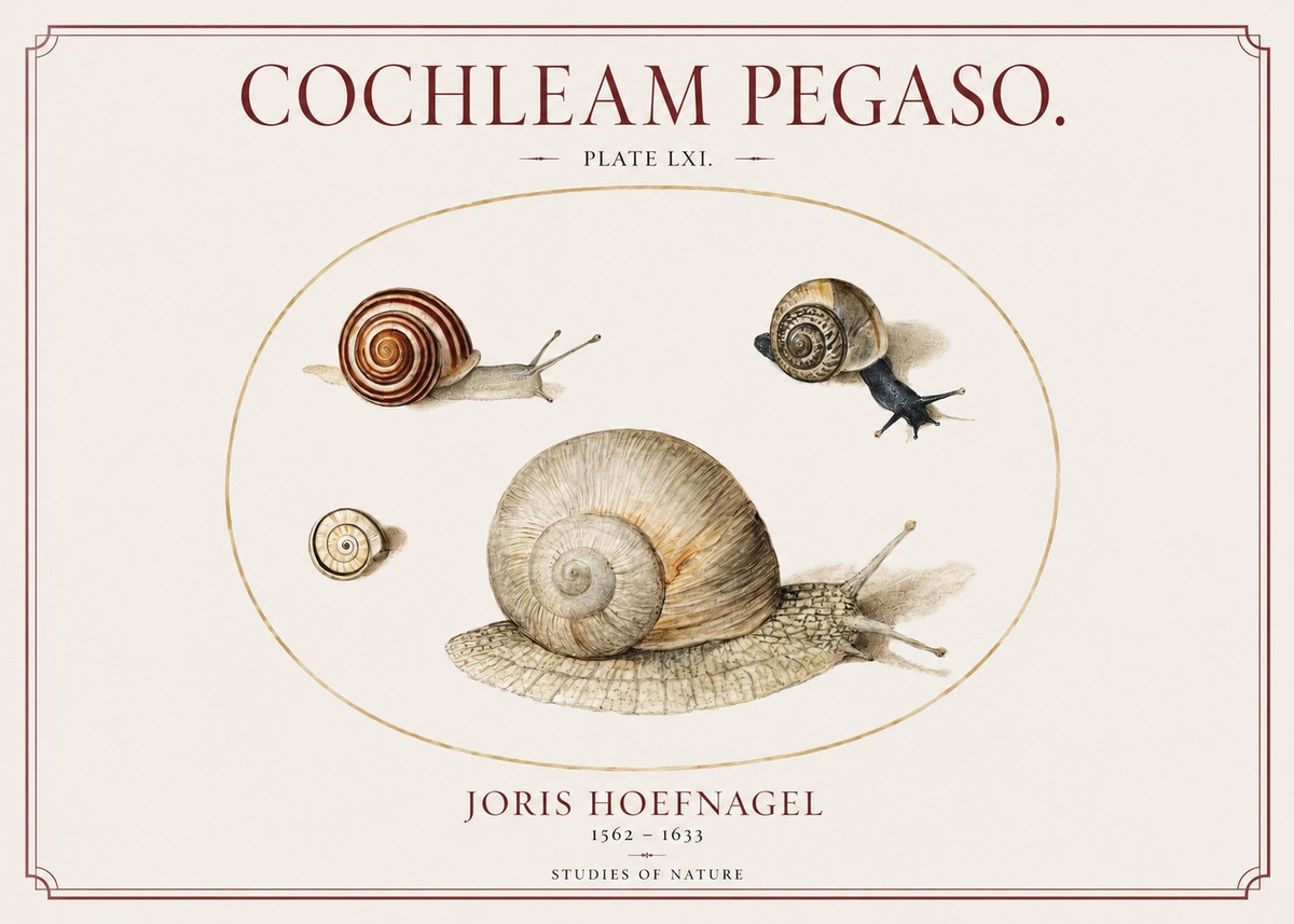 Joris Hoefnagel The Four Snails No2 - Plakat