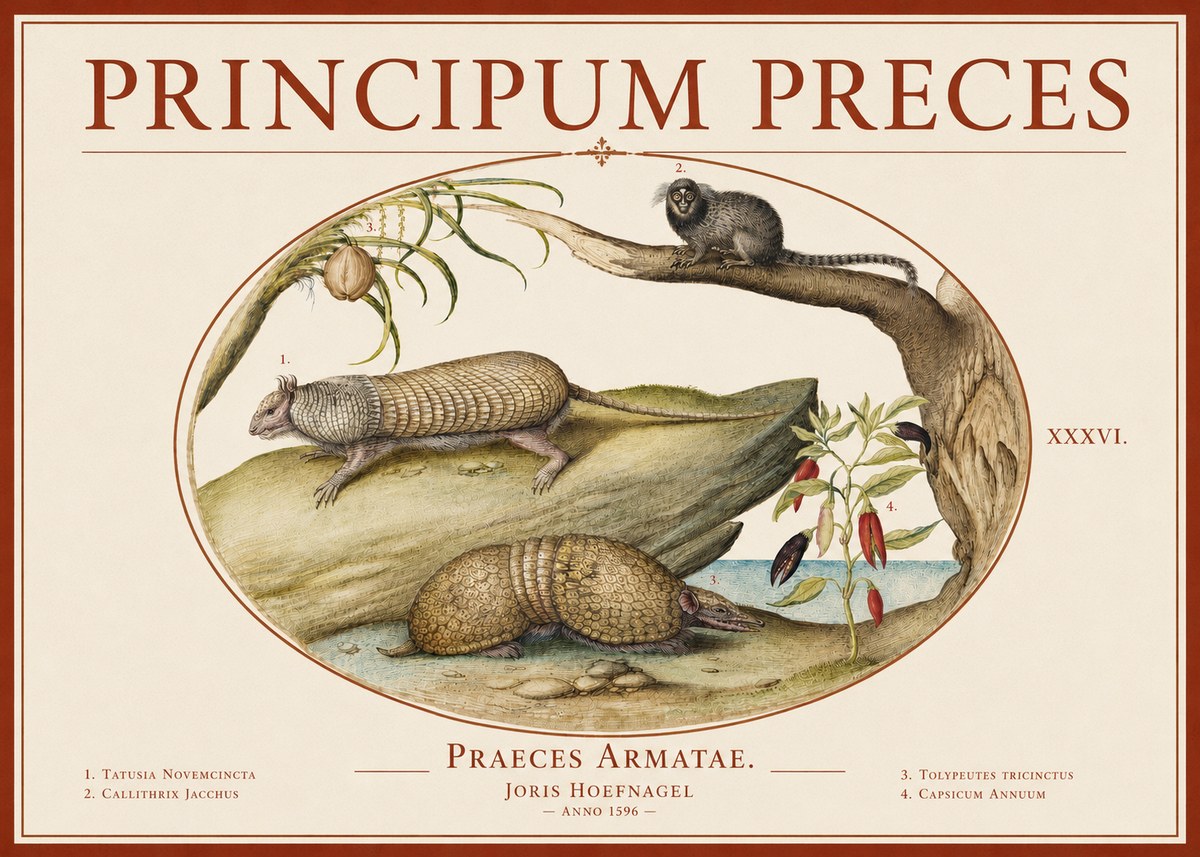 Joris Hoefnagel Praeces Armatae. No5 - Plakat
