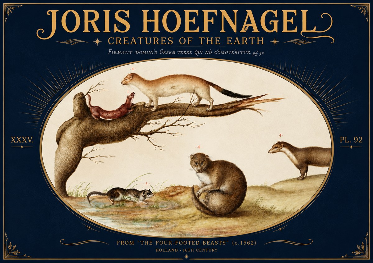 Joris Hoefnagel Creatures of the Earth I No5 - Plakat