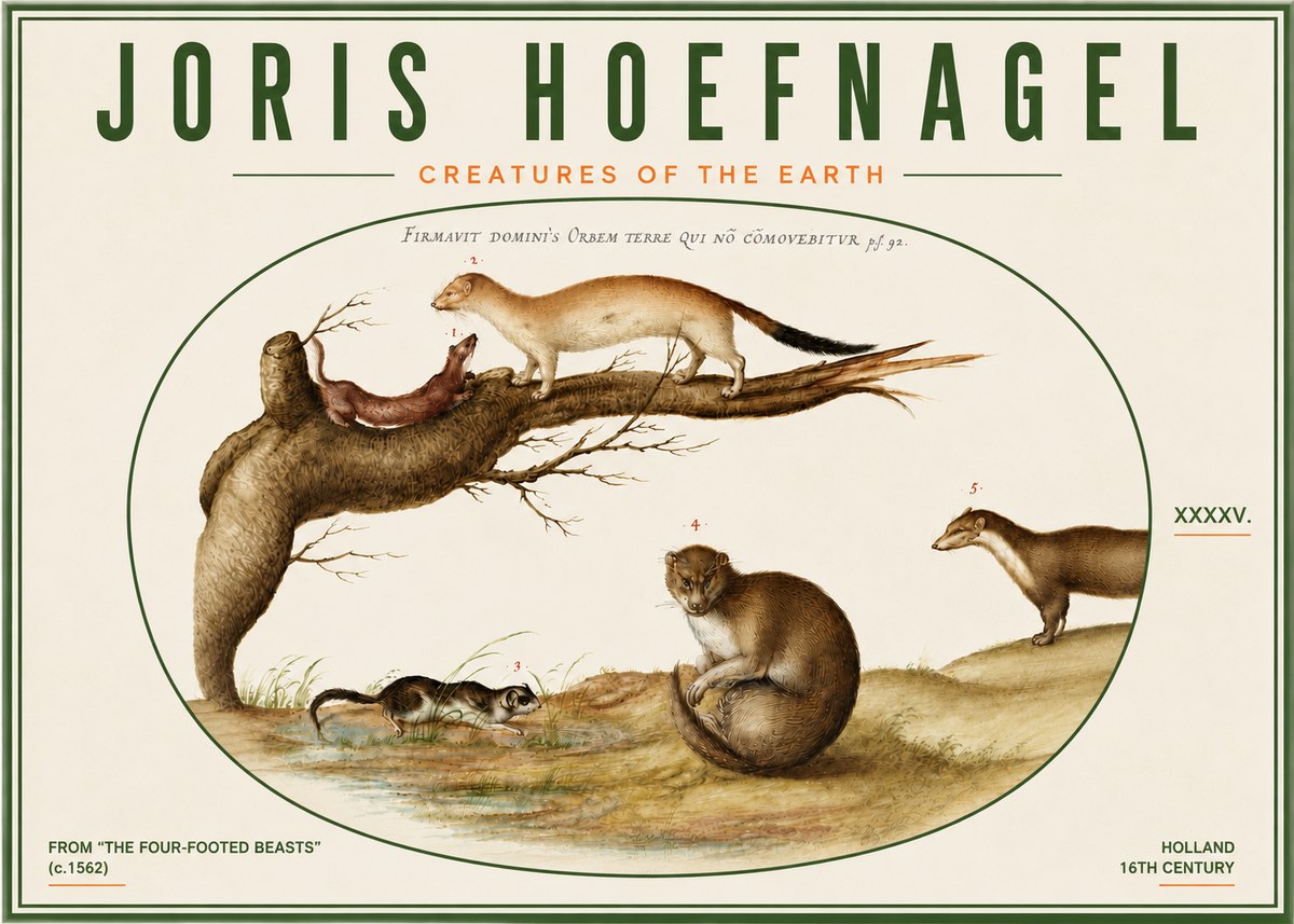 Joris Hoefnagel Creatures of the Earth I No6 - Plakat