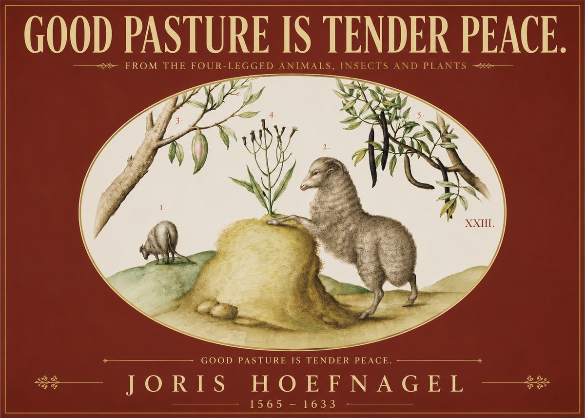 Joris Hoefnagel Good Pasture Is Tender Peace. No5 - Plakat