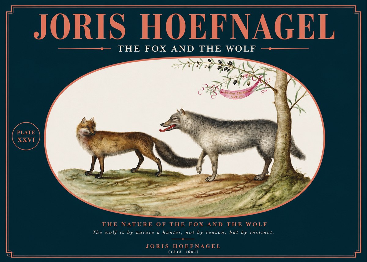 Joris Hoefnagel The Fox and the Wolf No2 - Plakat