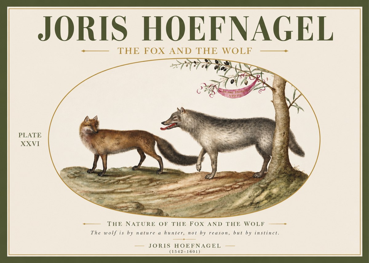 Joris Hoefnagel The Fox and the Wolf No3 - Plakat