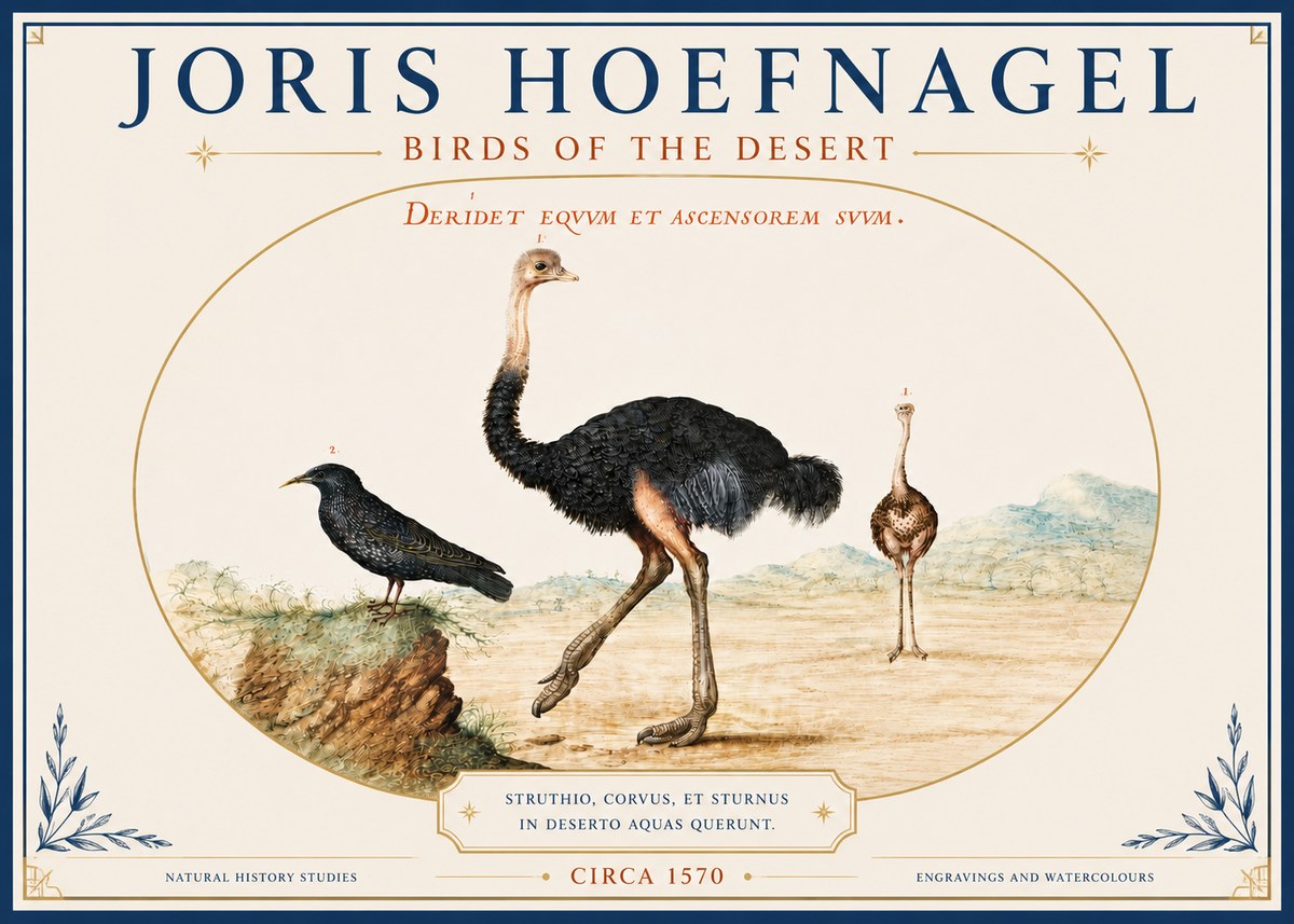 Joris Hoefnagel Birds of the Desert No4 - Plakat