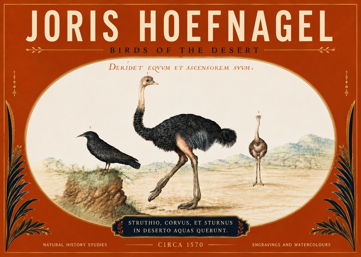 Joris Hoefnagel Birds of the Desert No5 - Plakat
