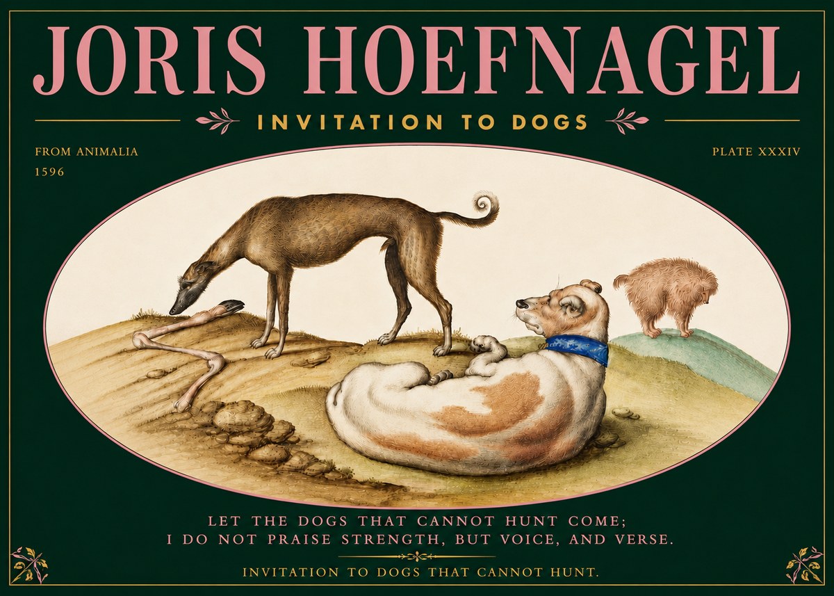 Joris Hoefnagel Invitation to Dogs No5 - Plakat