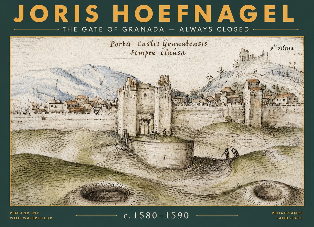 Joris Hoefnagel The Gate of Granada - Always Closed No5 - Plakat