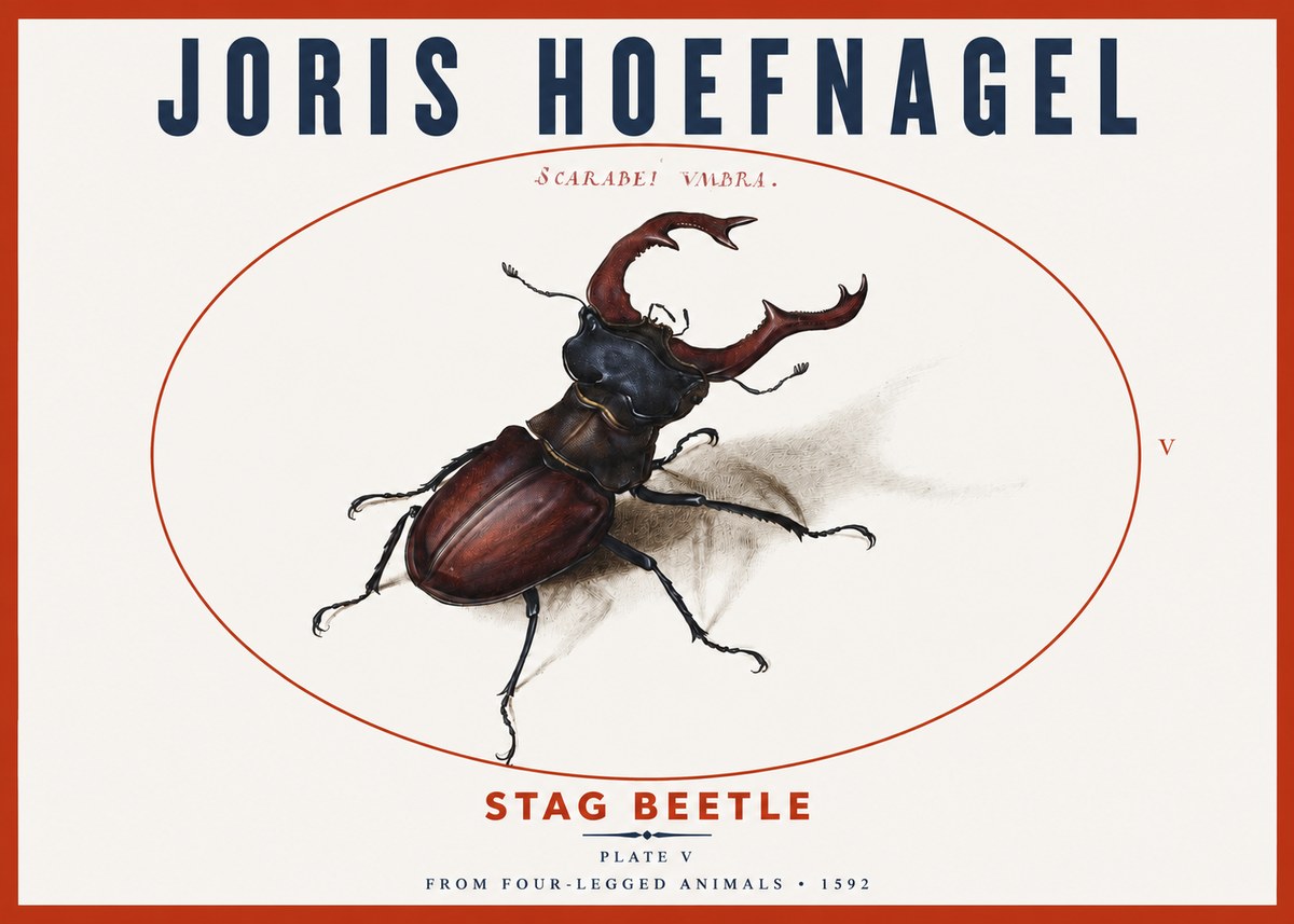 Joris Hoefnagel Stag Beetle No3 - Plakat