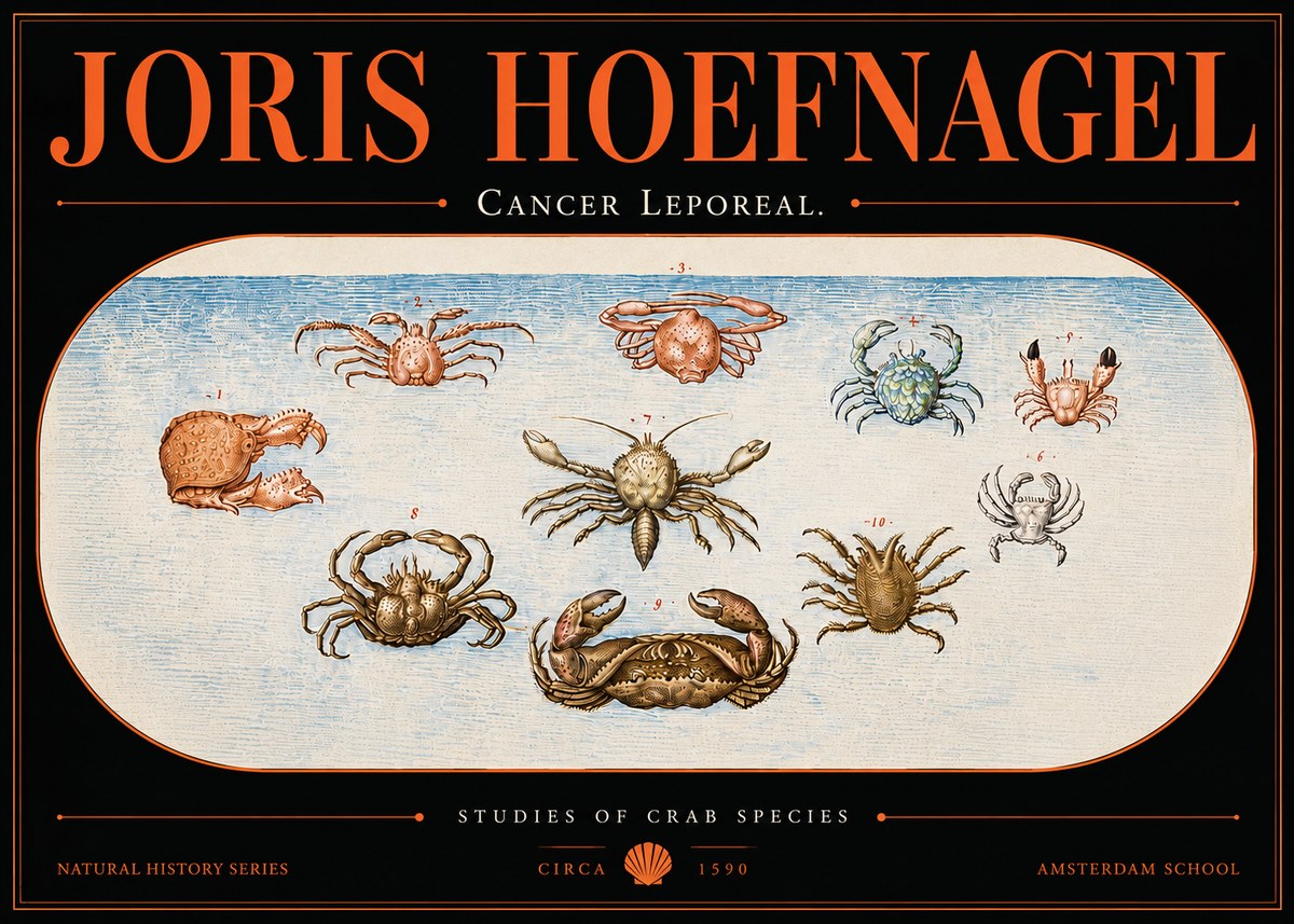 Joris Hoefnagel Cancer Leporeal. No5 - Plakat