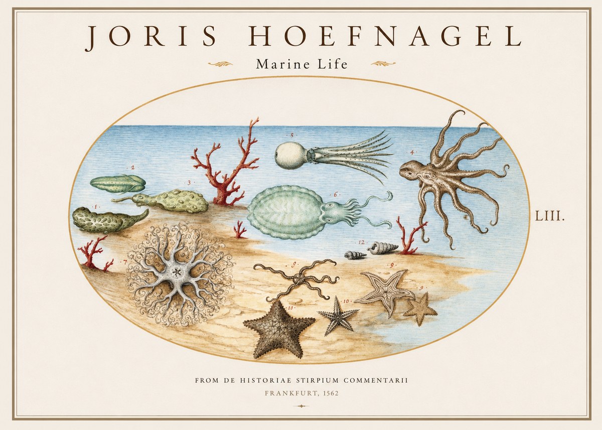 Joris Hoefnagel Marine Life No1 - Plakat