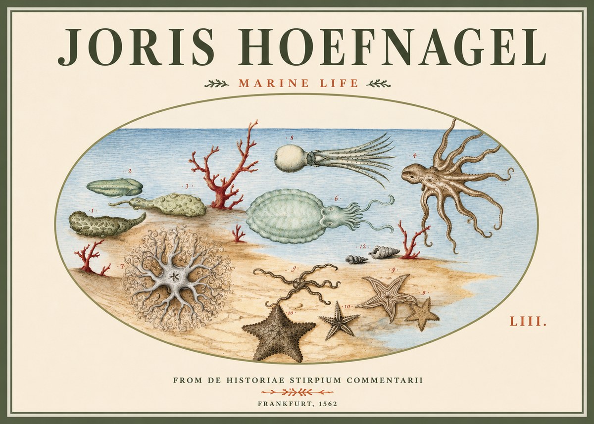Joris Hoefnagel Marine Life No3 - Plakat