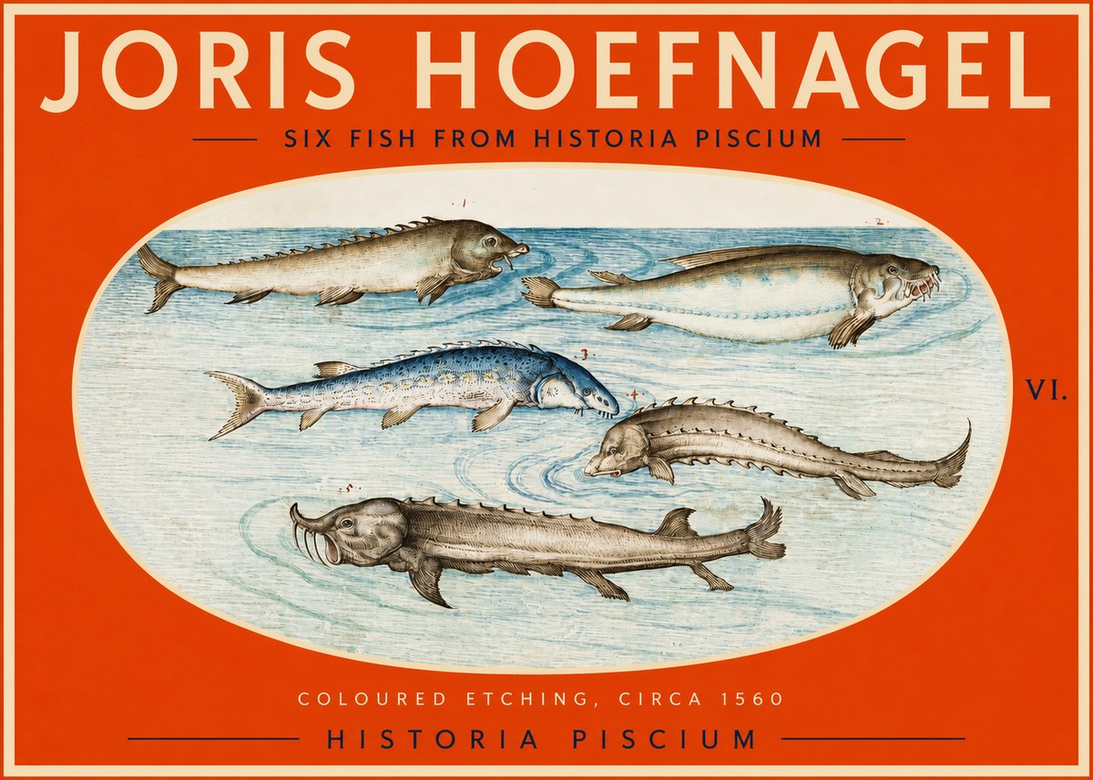 Joris Hoefnagel Fishes of Northern Waters No3 - Plakat