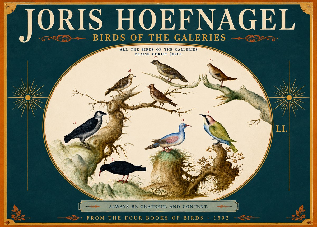 Joris Hoefnagel Birds of the Galeries No5 - Plakat