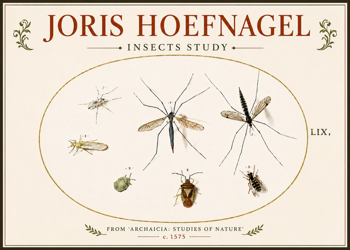 Joris Hoefnagel Insects Study I No6 - Plakat