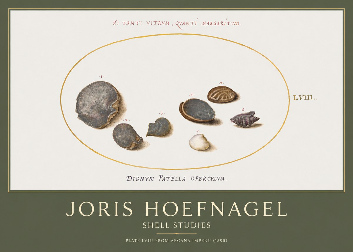 Joris Hoefnagel Six Shells No5 - Plakat